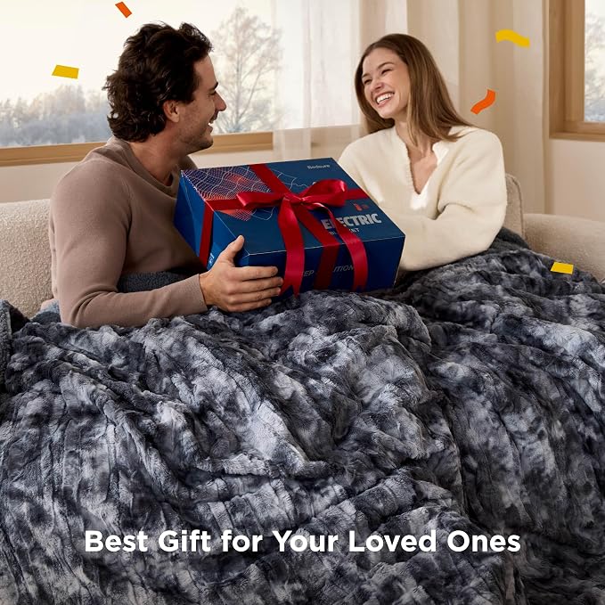 Bedsure Faux Fur Heated Blanket Full Size, Fast Heating Electric Blanket Full - Image 8