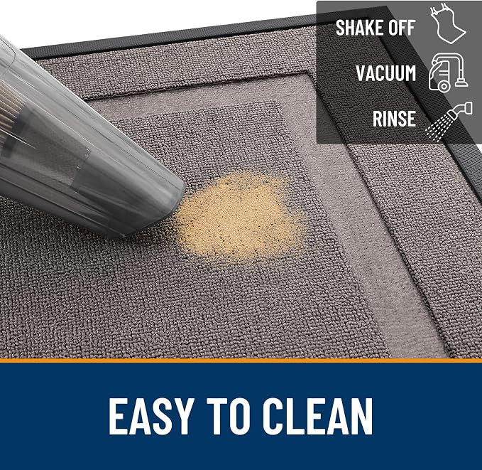 OLANLY Front Door Mat Outside 71x47, All-Season Heavy-Duty Rubber Doormat | - Image 5