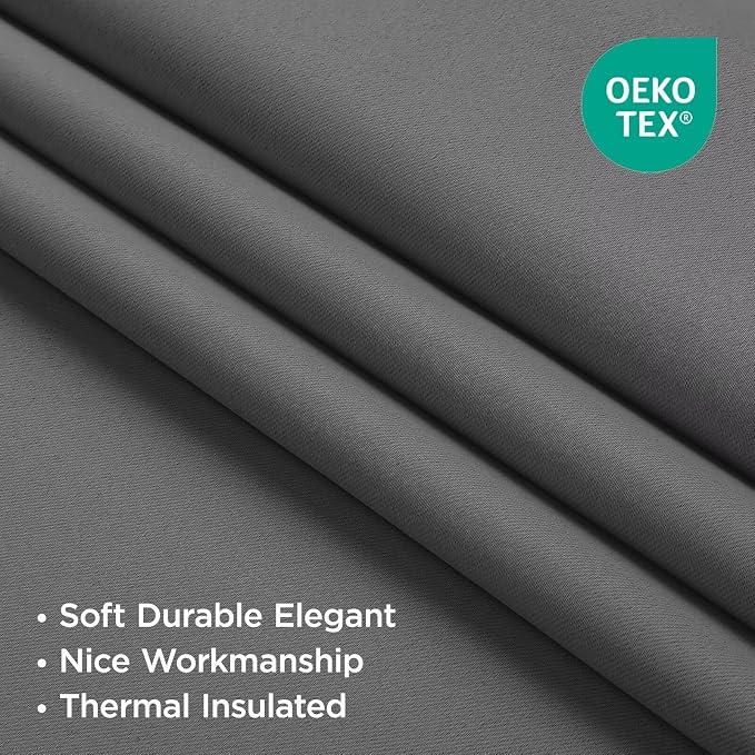 Joydeco Blackout Curtains 96 Inches Long, Thermal Insulated Black Out Curtains - Image 4