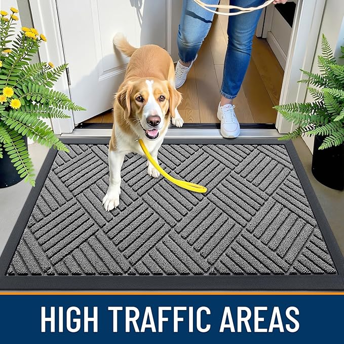 OLANLY Front Door Mat Outside Entrance 59x23, Waterproof Heavy-Duty Doormat | - Image 6