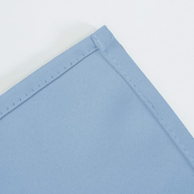 Blackout Curtains 66 x 84 inch/Sky Blue Curtains Set of 2 Panels/Thermal - Image 8