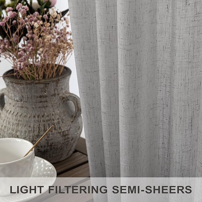 Light Grey Curtains 38 Inch Wide - Image 4