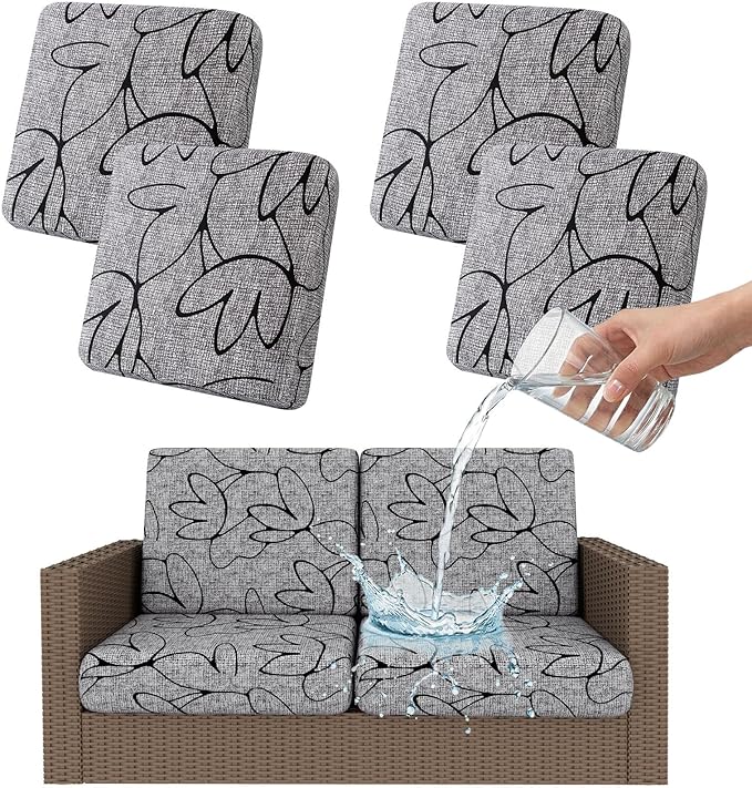 Smiry Waterproof Patio Cushion Covers, Stretch Outdoor Furniture Covers | Couch by Smiry
