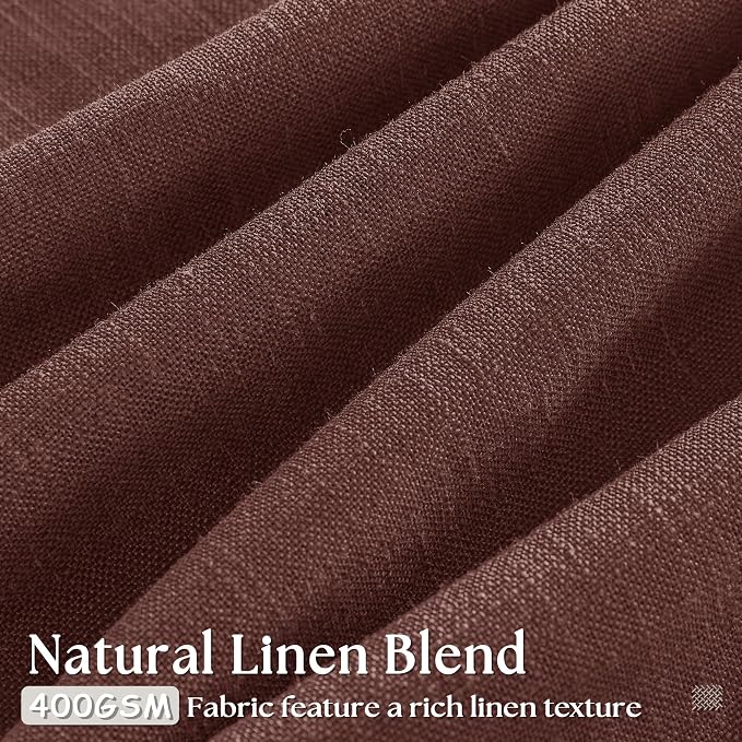 Pinch Pleated Semi Sheer Linen Curtains - Image 3
