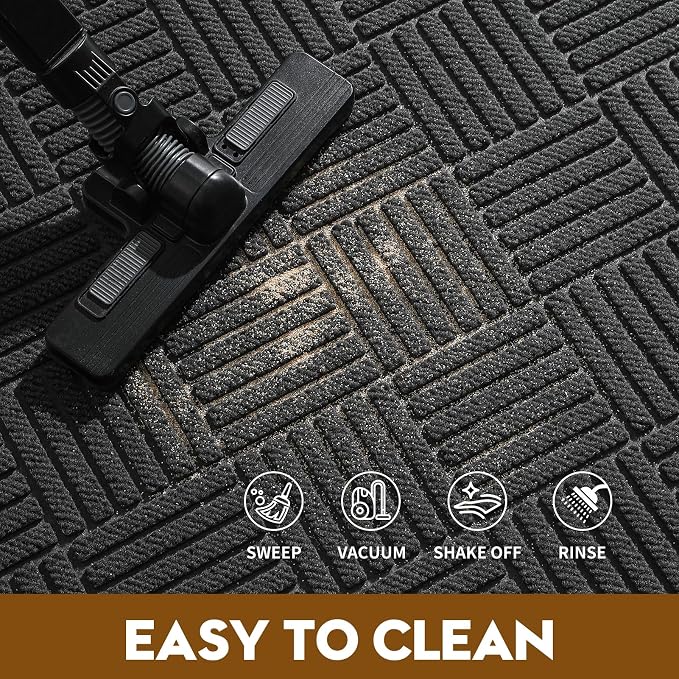 Front Door Mat, Heavy Duty Waterproof Doormat 35.5"x24", Stain Fade Resistant - Image 5