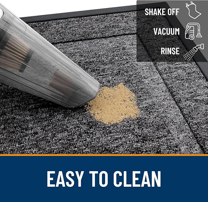 OLANLY Front Door Mat Outside 29.5x17, All-Season Heavy-Duty Rubber Doormat | - Image 6