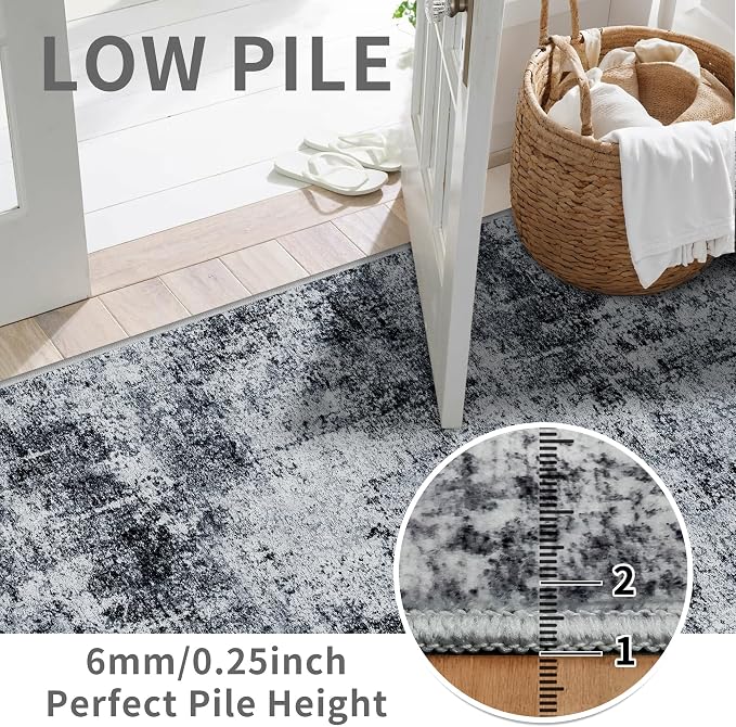 Hallway Runner Rug 2x8 Washable: Entryway Runners Rugs Non Slip Easy-to-Clean - Image 3