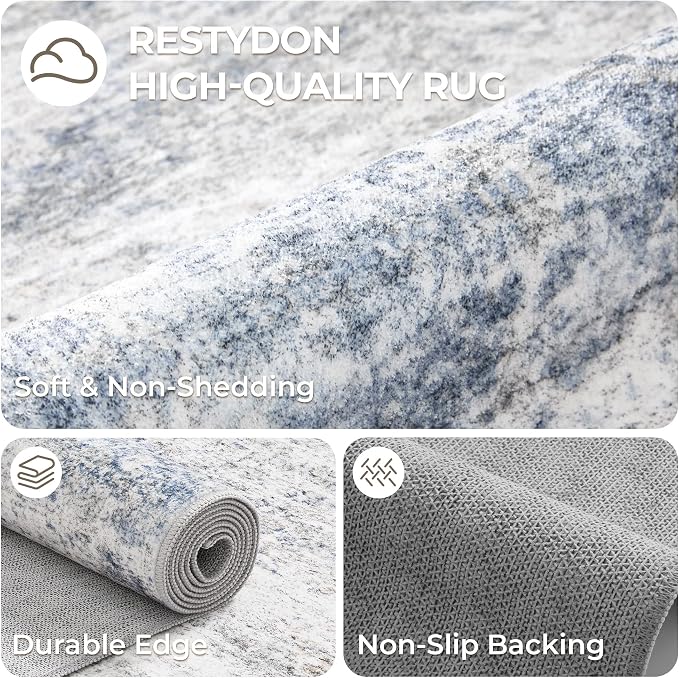 3x8 Runner Rug Non Slip, Washable Hallway Runner Rug, Nursery Room, Soft Runner - Image 7