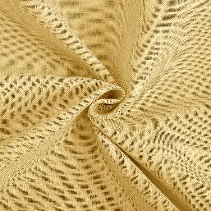 Gold Curtains for Living Room Back Tab Modern Farmhouse Semi Sheer Curtains 90 - Image 5