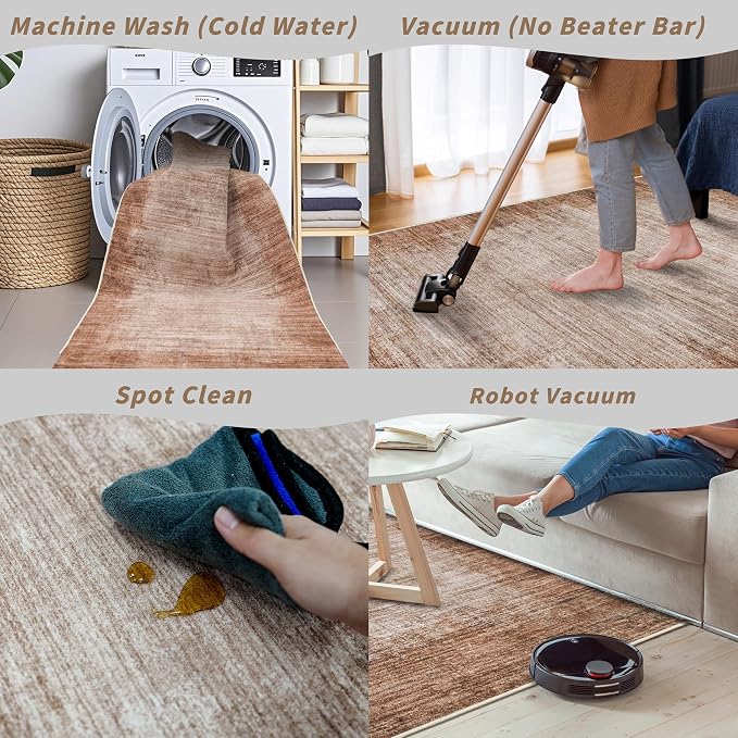 3x4 Washable Entryway Area Rug – Non-Slip Modern Abstract Small Area Rug - Image 8