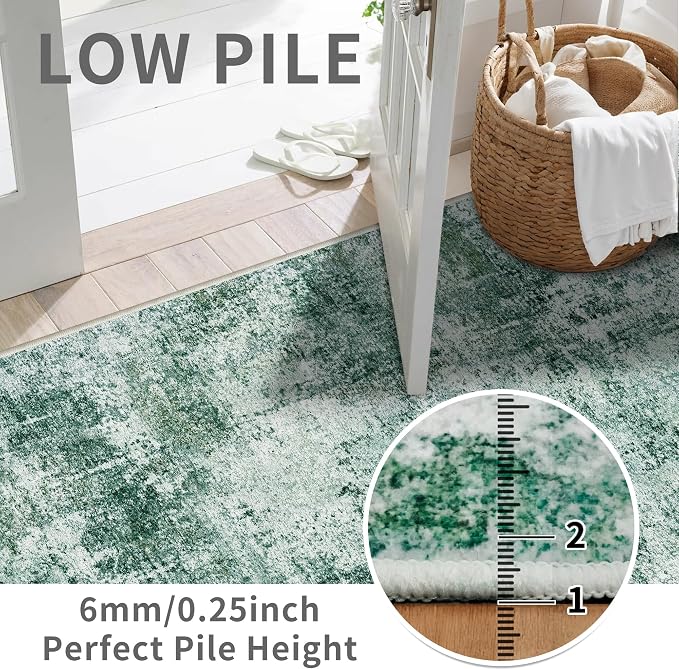 3x12 Washable Hallway Runner Rug: Non Slip Carpet Runners Easy-to-Clean - Image 3