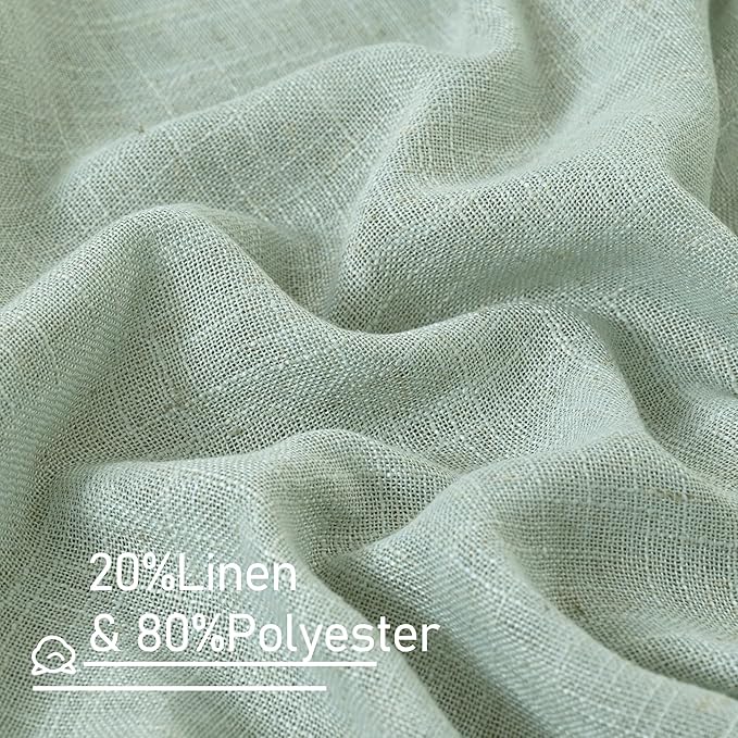 Short Kitchen Linen Curtains 24 Inch Length - Image 2