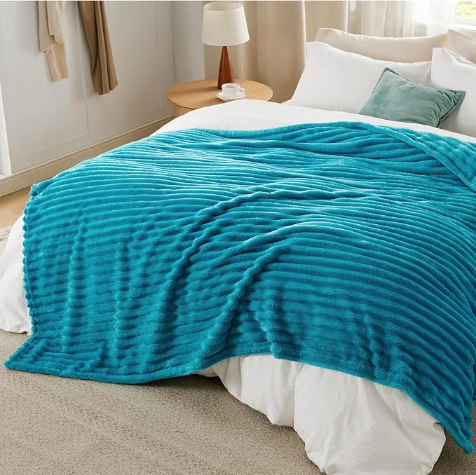 Bedsure GentleSoft Teal California King Size Blanket - Image 6