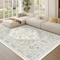 5x8 Area Rugs for Living Room, Large Washable Rug, Dining Room, Low Pile by Zesthome