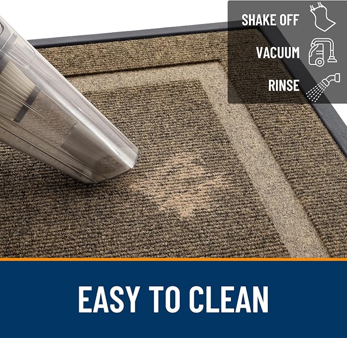 OLANLY Front Door Mat Outside 71x34, All-Season Heavy-Duty Rubber Doormat | - Image 6