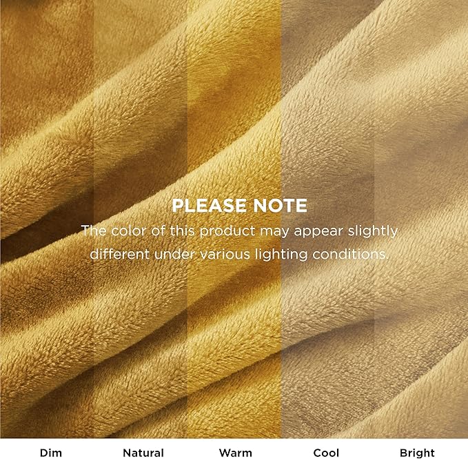 Bedsure GentleSoft Fleece Throw XL Blanket Yellow - Image 3