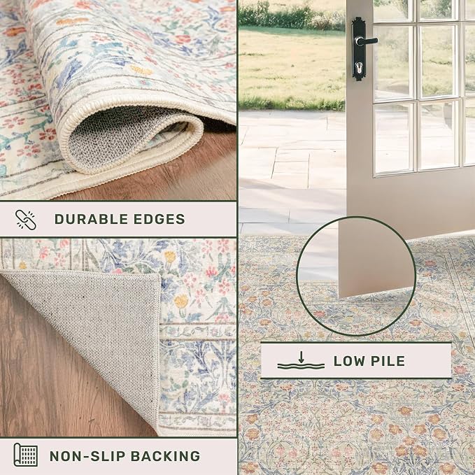 8x10 Washable Rug for Living Room - Image 5