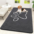 OLANLY Dog Door Mat for Muddy Paws 70x46, Paw Print Design Chenille Mud Mat | by OLANLY