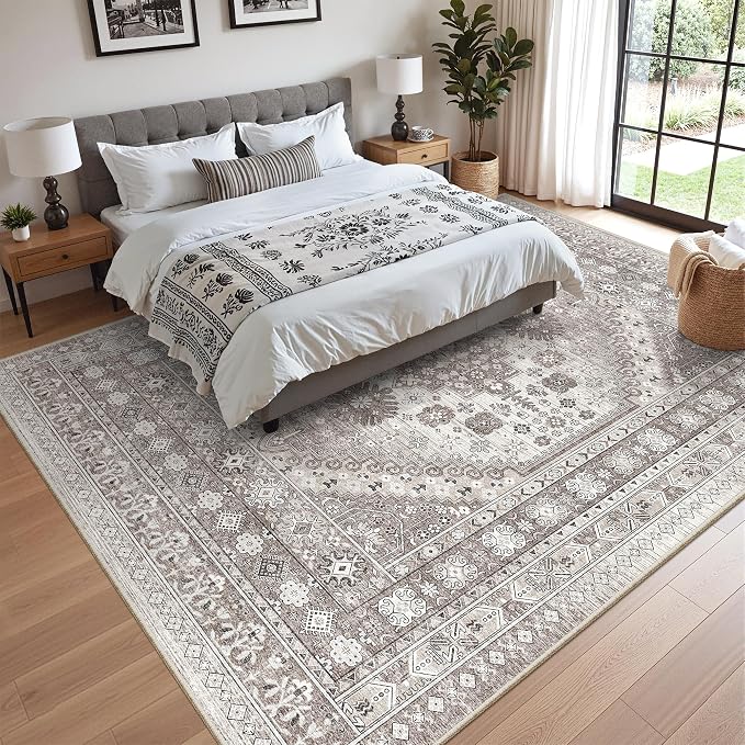 9x12 Area Rugs for Living Room, Large Washable Rug, Dining Room, Low Pile - Image 9