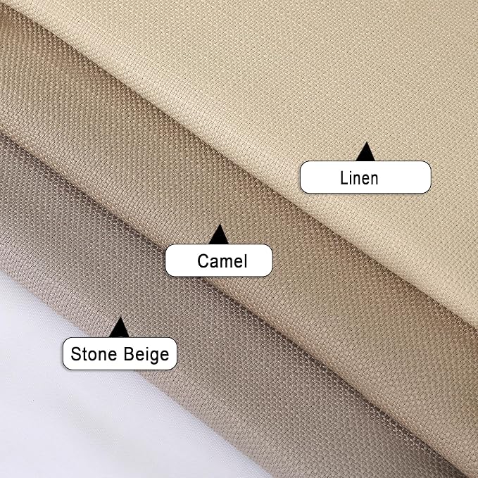 Chyhomenyc Camel Valance for Windows, Light Filtering Faux Linen Solid Short - Image 9