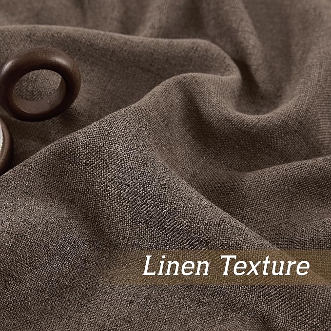 RYB HOME Linen Semi Sheer Curtains - Image 4