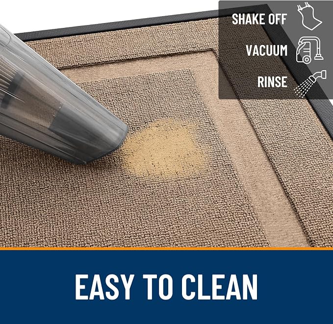 OLANLY Front Door Mat Outside 71x47, All-Season Heavy-Duty Rubber Doormat | - Image 5