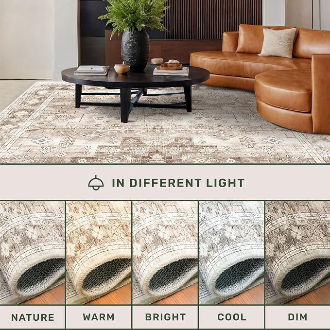 Boho Long Bathroom Runner Rug 24 x 72 Washable Non Slip - Image 8