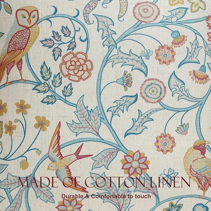 patdrea Design Yellow Linen Throw Pillow Covers Pack of 4, French Square Lumbar Round Pillowcase, Soft Durable Cushion Cases Pillowcase for Couch Bedroom Car Living Room 4 PCS