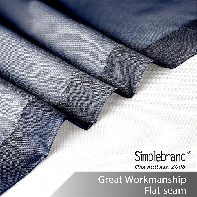 Simplebrand Blue Sheer Curtains 84 Inches Long, Light Filtering Rod Pocket - Image 3