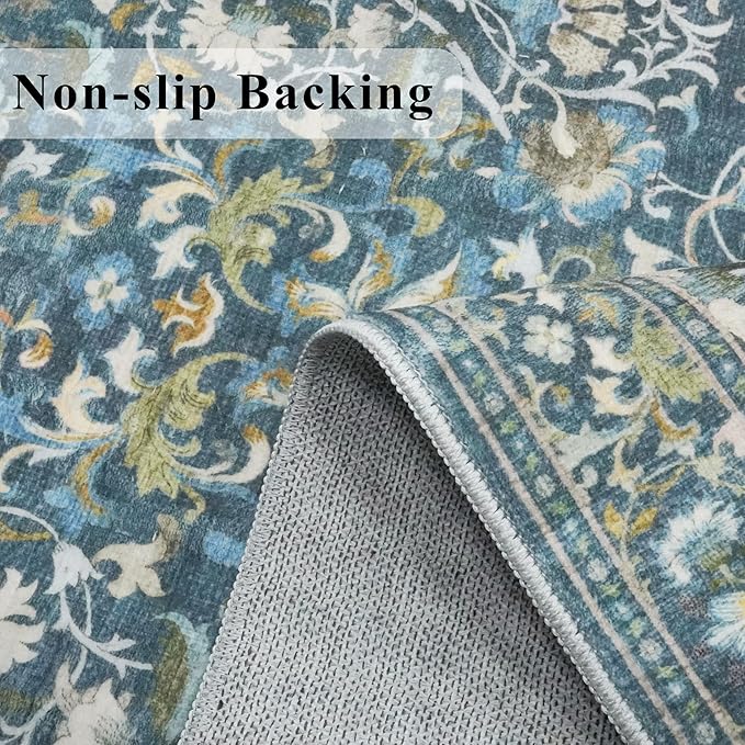 Washable 2x8 Hallway Runner Rug: Vintage Water-Resistant Kitchen Entryway Rug - Image 5