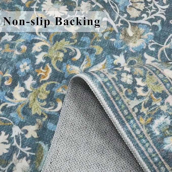 Washable 2x4 Entryway Area Rugs: Anti-Slip Thin Kitchen Carpet Indoor - Image 3
