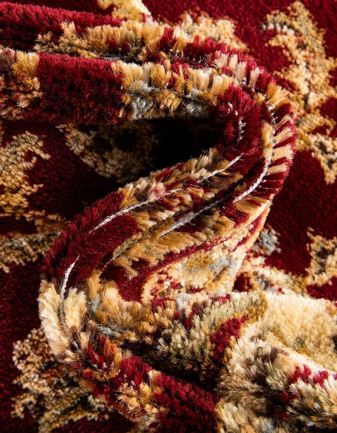 Rugs.com Aditi Collection Rug – 6 Ft Square Red Medium-Pile Rug Perfect - Image 9