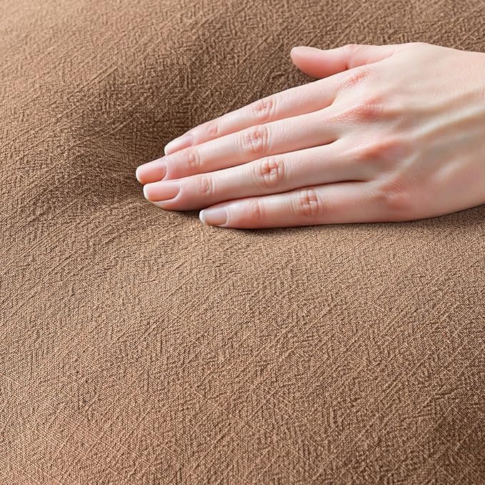 MIULEE Boho Linen Fringe Decorative Fall Throw Pillow Covers Brown 18x18 | Set - Image 2