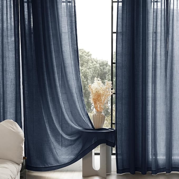 Navy Blue Curtains 94 inch Length - Image 5