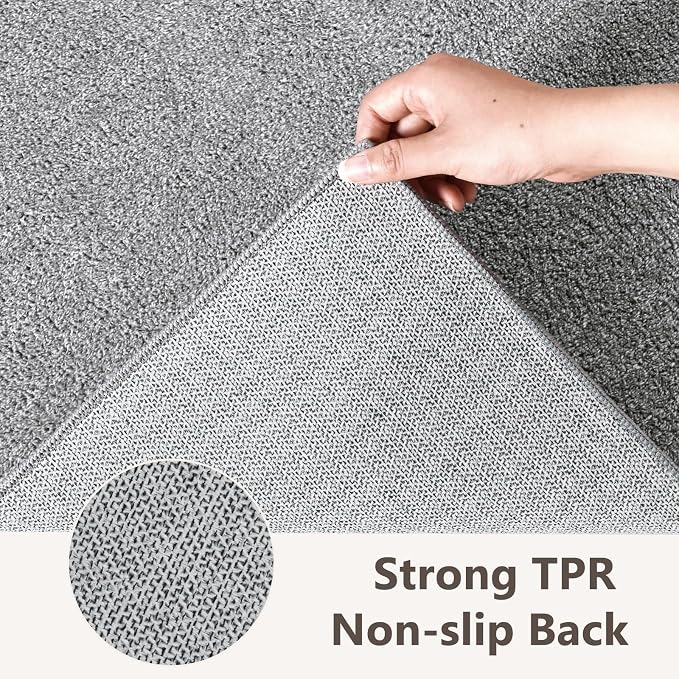 2x8 Grey Runner Rug Washable Non-Slip Soft - Image 5