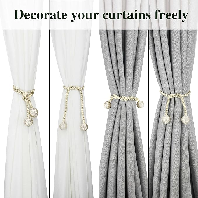 Curtain Tiebacks Outdoor Elegant Decorative Tie Backs Modern Rope Tiebacks - Image 3