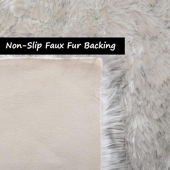 Goolela Faux Sheepskin Rug 2x6 Fluffy Fuzzy Furry Runner - Image 4