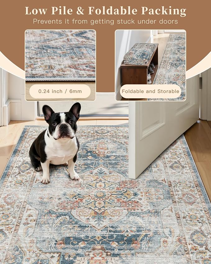 Madane Hallway Runner Rug 2x12, Extra Long Washable Runner Rugs - Image 9