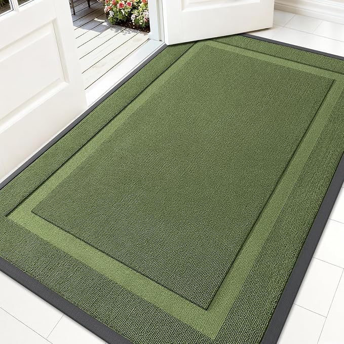 OLANLY Front Door Mat Outside 71x47, All-Season Heavy-Duty Rubber Doormat | by OLANLY