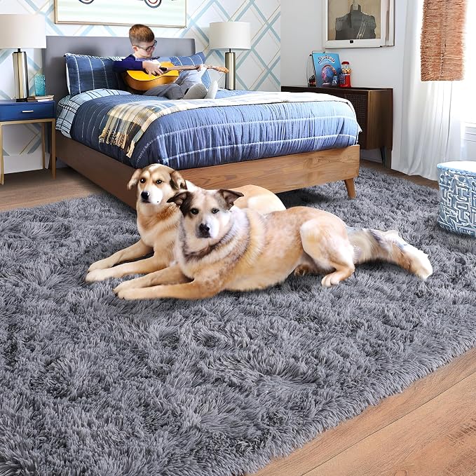 Rugs for Living Room 5x7, Soft Shaggy Modern Shag Area Rug for Bedroom - Image 3