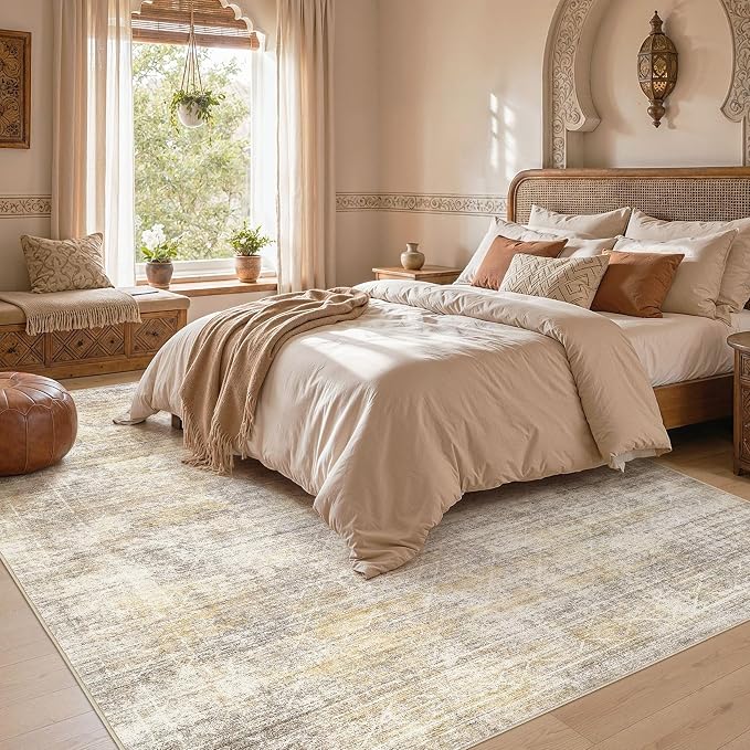 cotiled Boho 10x12 Area Rug for Living Room: Large Moroccan Washable Rug | - Image 5