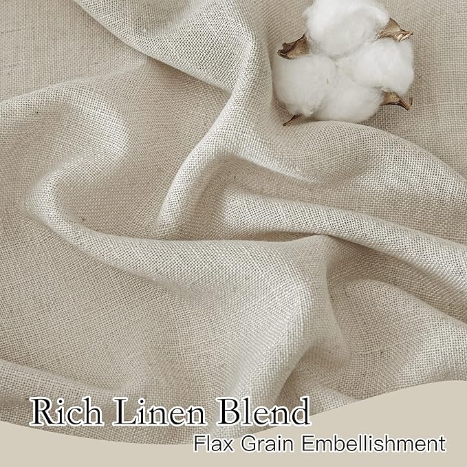RYB HOME Linen Curtains for Bedroom - Image 2