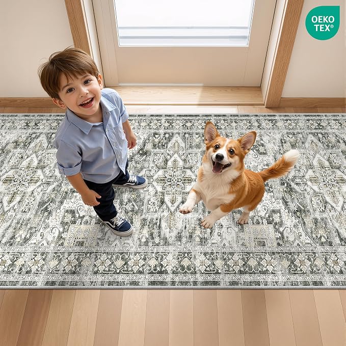 Kitchen Runner Rug Non Slip Washable 2.5x10, Soft Ultra-Thin Entryway Rug - Image 9