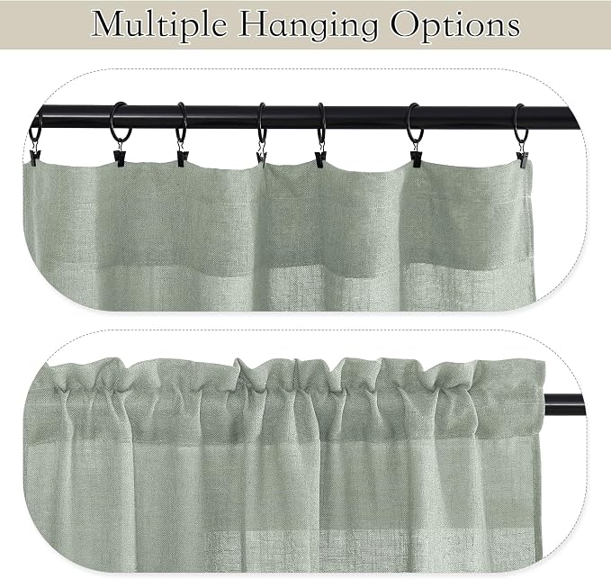 RYB HOME Semi Sheer Valances - Image 3