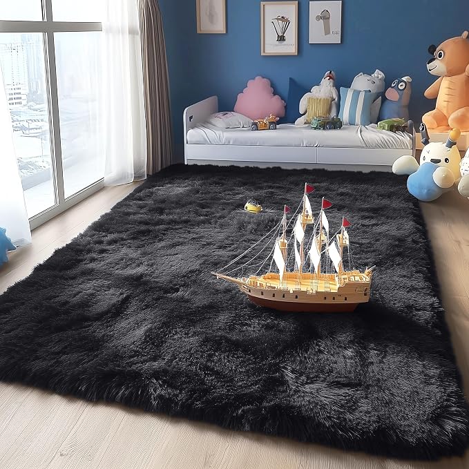 OLANLY 5x5 Area Rugs for Living Room Bedroom, Machine Washable Soft Fluffy - Image 8