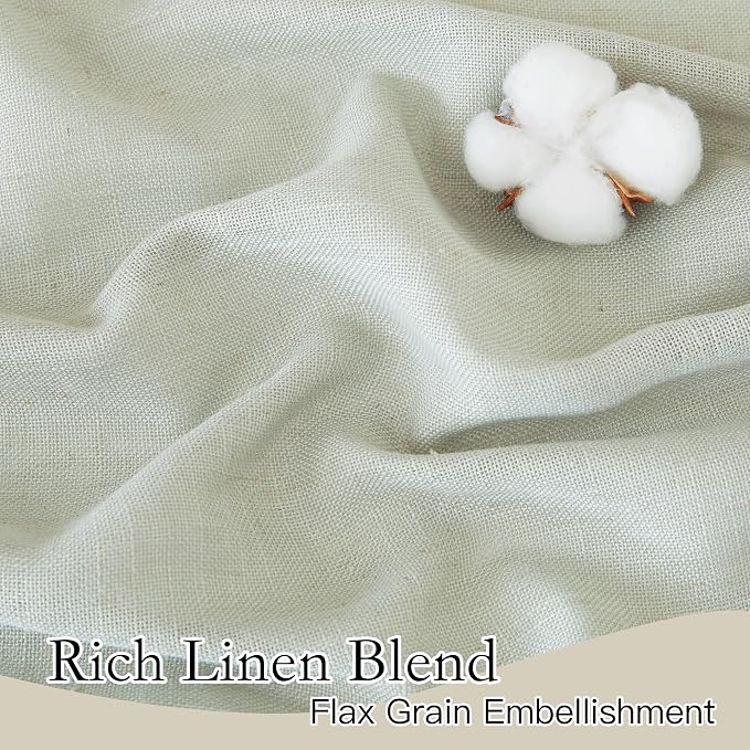 RYB HOME Linen Curtains 63 inch Length - Image 3