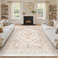 9x12 Area Rugs for Living Room, Large Washable Rug, Dining Room, Low Pile by Zesthome