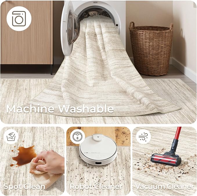 2'6 x 10' Runner Rug Non Slip, Washable Kitchen Rugs, Living Room, Long Rug - Image 8