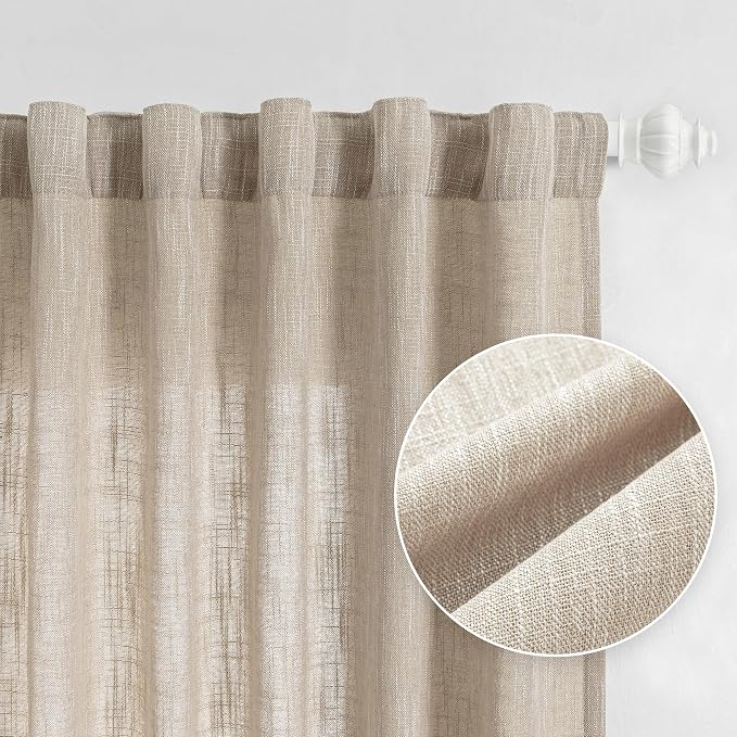 MYSKY HOME Ceiling Curtains for Living Room, Soft Cotton Curtain Polyester - Image 9