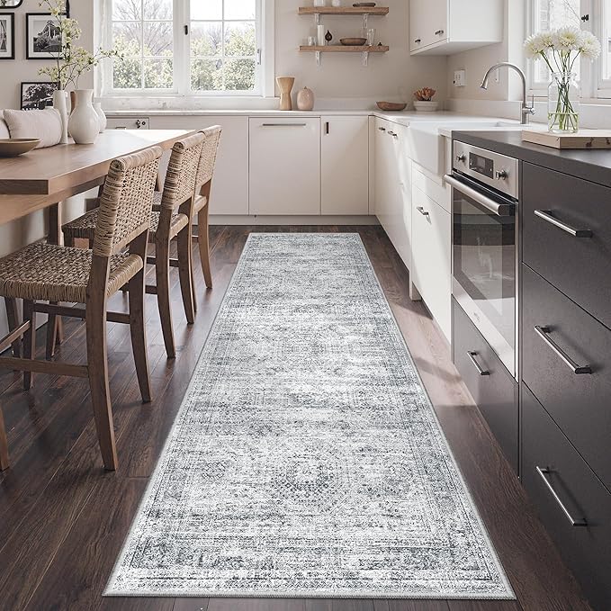2'6 x 8' Runner Rug Non Slip, Washable Kitchen Rugs, Nursery Room, Soft Runner by Restydon